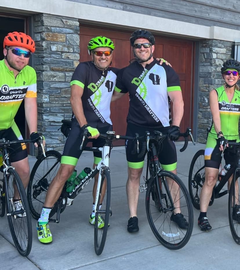 Road biking with mentor